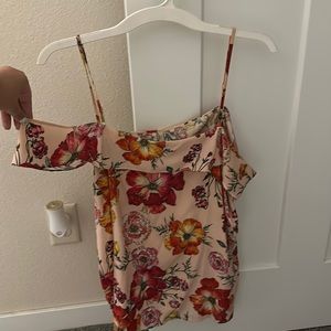 Off the shoulder spaghetti strap tank